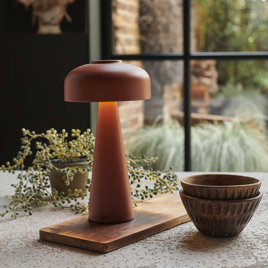 ADELAIDE PORTABLE TABLE LAMP, TERRACOTTA