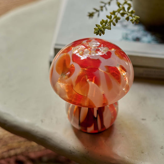 MUSHROOM CORDLESS LED LAMP - CORAL