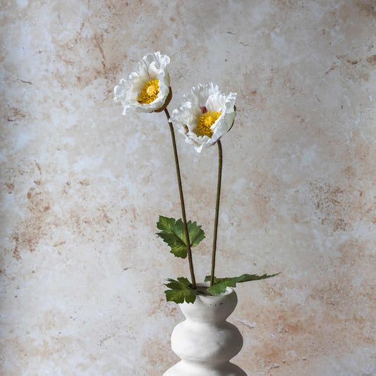 ARTIFICIAL POPPY, WHITE