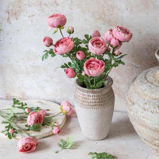 ARTIFICIAL REAL TOUCH RANUNCULUS, PEACH