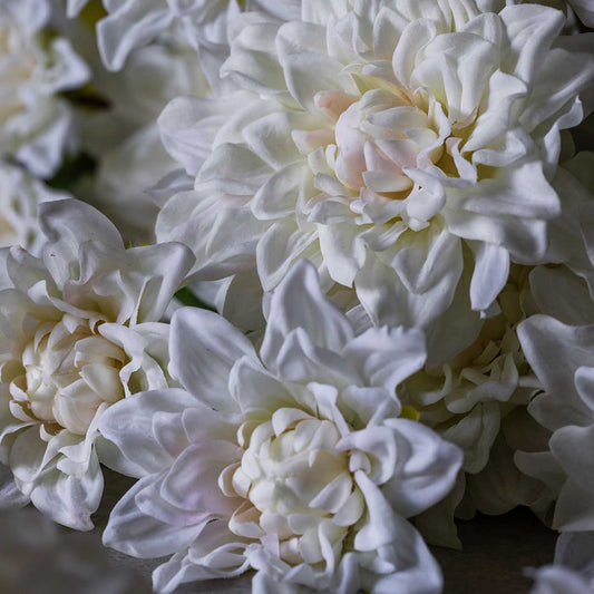 ARTIFICIAL REAL TOUCH DAHLIA, CREAM - *Pre-order* Shipping End August