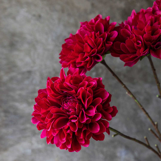 ARTIFICIAL REAL TOUCH DAHLIA, RUBY - LARGE - *Pre-order* Shipping End August