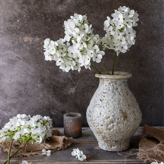 ARTIFICIAL REAL TOUCH HYDRANGEA CONE, CREAM - *Pre-order* Shipping End August