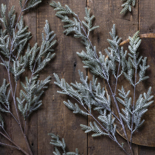 ARTIFICIAL PINE BRANCH, FROST