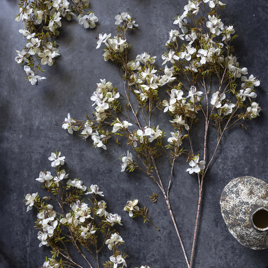 ARTIFICIAL PRUNUS BLOSSOM, CREAM