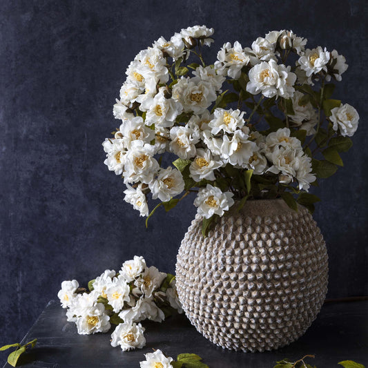 ARTIFICIAL ROSE SPRAY, CREAM