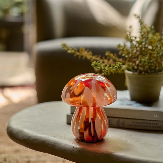 MUSHROOM CORDLESS LED LAMP - CORAL